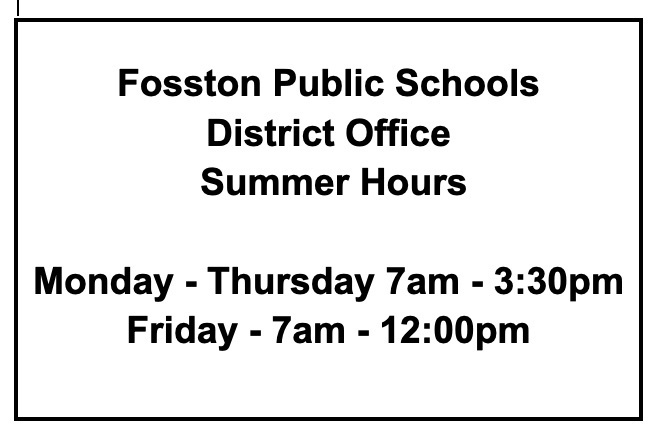 District Office summer hours