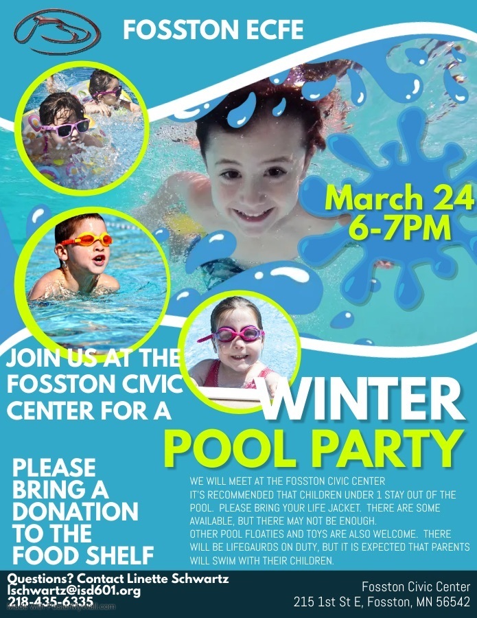 ECFE pool party flyer