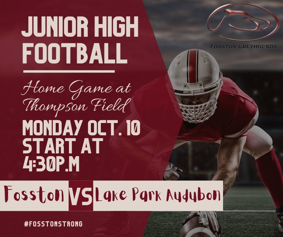 Fosston Junior High Football game located at Thompson Field