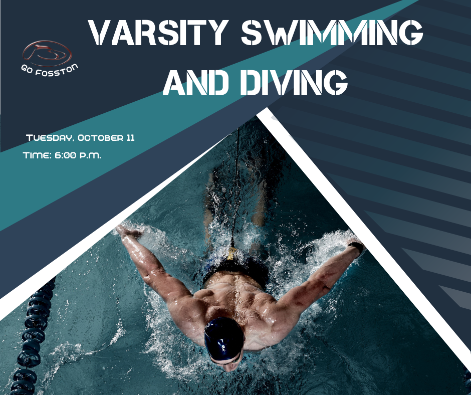 Swimming and Diving on October 11, 6:00 p.m.