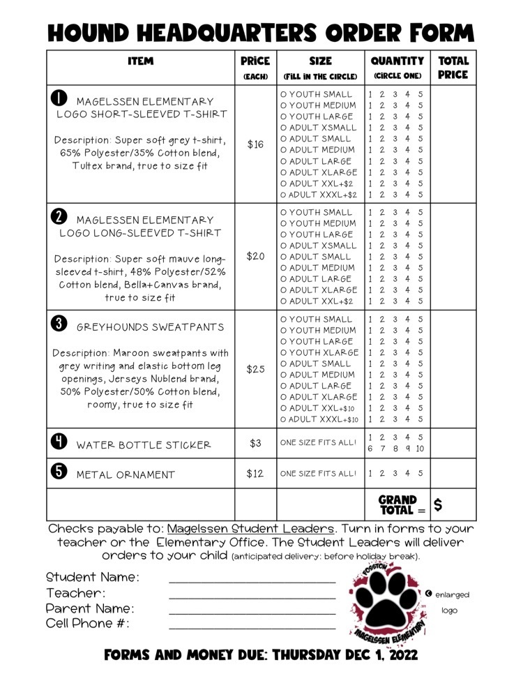 order sheet